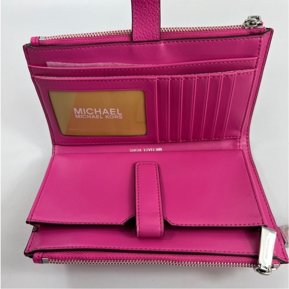 Michael Kors Hot Pink Multifunctional Wallet Wristlet NWT - Picture 1 of 10